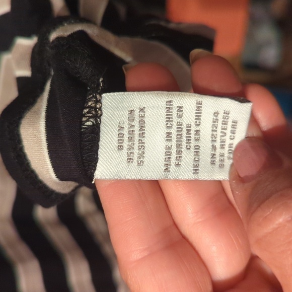 NWT xxl time zone tunic black and beige stripe - Picture 5 of 5